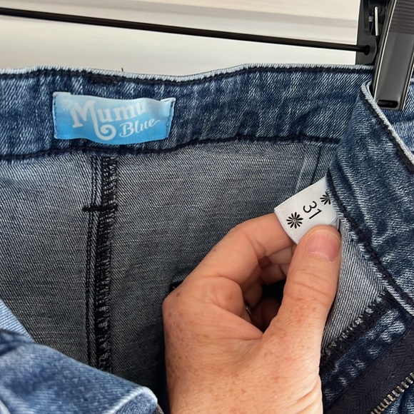 Mumu Blue wide leg crop jeans sz 31 - Picture 2 of 4